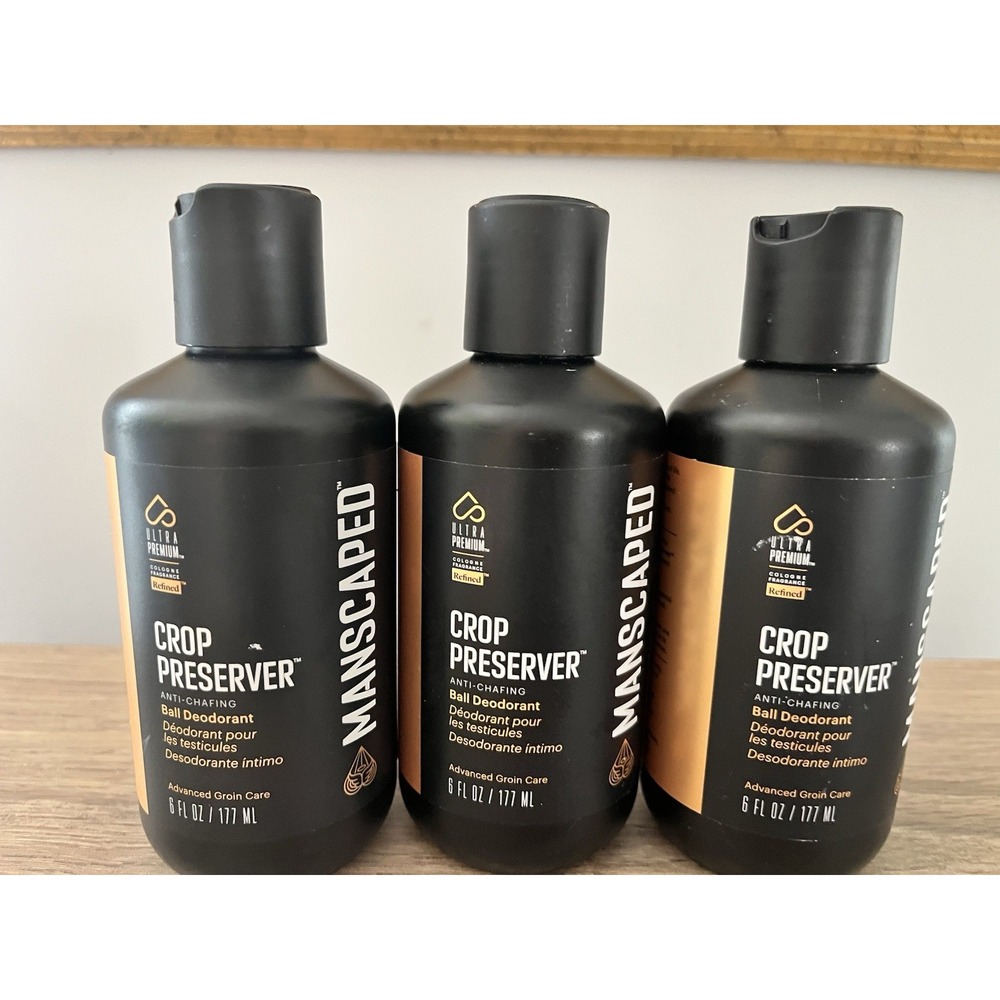 New MANSCAPED® The Crop Preserver® Anti-Chafing Men's Ball Deodorant 6 oz X 3